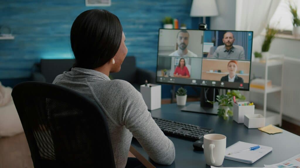 remote team virtual meeting